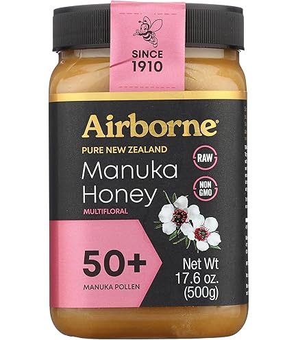 その他 Airborne Manuka & Wildflower Honey.3 pac Amazon.com : Airborne Honey 30% Pure Manuka Multifloral Honey 500